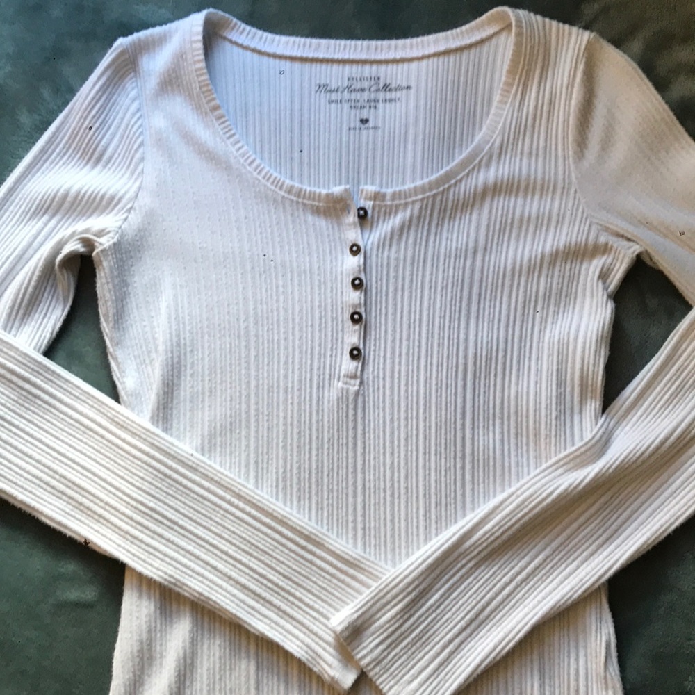 Hollister Ribbed Henley Top